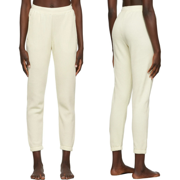 SKIMS Pants - Skims Pants Womens Size XL Cream Off-White Waffle Knit Jogger Lounge Pull On NWT
